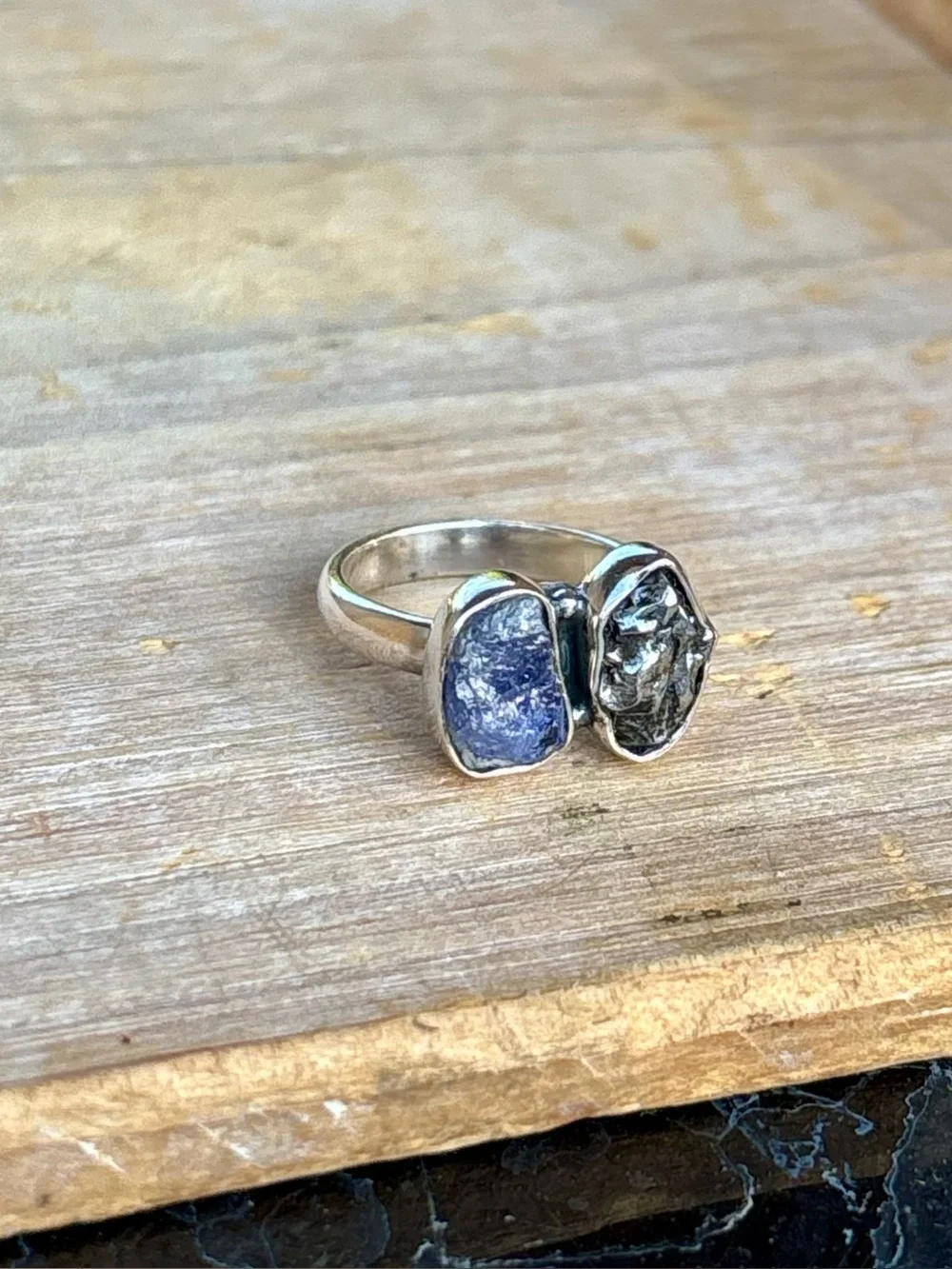 NEW! Tanzanite & Meteorite Ring